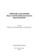 Copertina  Aspetti del Cecilianesimo nella cultura musicale italiana dell'Ottocento
