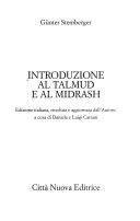 Copertina  Introduzione al Talmud e al Midrash