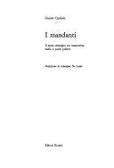 Copertina  I Mandanti : il patto strategico tra massoneria mafia e poteri politici